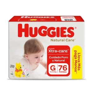 PAÑALES HUGGIES NATURAL CARE BIGPACK (GDE) X 76 UND (DESCONTINUADO)