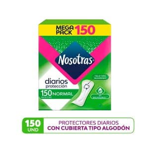 NOSOTRAS DIARIOS NORMAL VERDE X 150UND