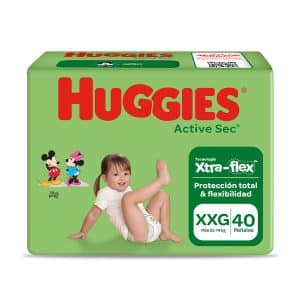 PAÑALES HUGGIES ACTIVE SEC (XXG) X 40 UND (DESCONTINUADO)