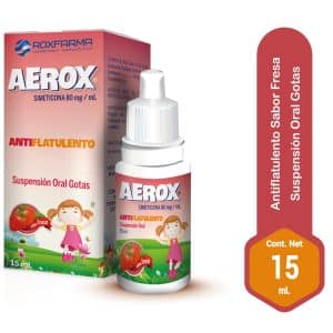 AEROX GOTAS FRESA (SIMETICONA 80MG) X 15 ML.