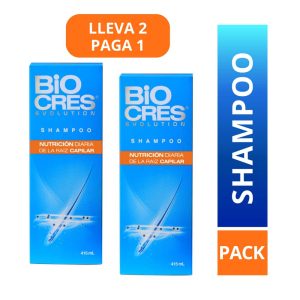 BIOCRES SHAMPOO EVOLUTION X 415ML PACK X 2 UND