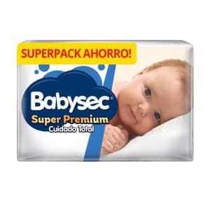 PAÑALES BABYSEC SUPER PREMIUM (BLANCO) MD X 62 UND