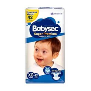 PAÑALES BABYSEC SUPER PREMIUM (BLANCO) XG X 42 UND