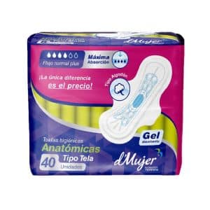 D-Mujer Toallas Higiénicas - Bolsa 40 Unid.