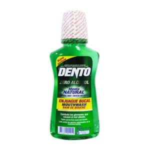 Dento Enjuage Bucal Zero Alcohol Menta Natural - Frasco 250 Ml