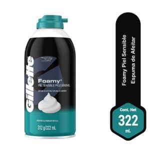 Espuma de Afeitar Gillette Foamy Sensitive Piel Sensible x 322mL