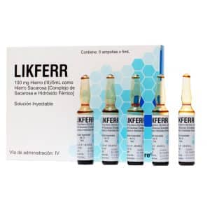 LIKFERR 100MG/5ML SOLUCION - CAJA X 5 AMP
