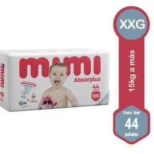 PAÑALES MIMI ABSORPLUS SUPER MEGA XXG X 44 UNID