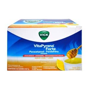 Vick VitaPyrena Forte x 50 Sobres de 5g, Sabor a Miel y Limón