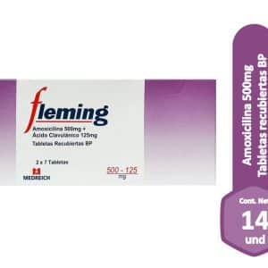 AMOXICILINA+AC.CLAVULA 625MG(FLEMING) X 14 TAB