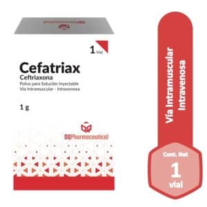 CEFATRIAX (VIA INTRAMUSCULAR- INTRAVENOSA) - 1 VIAL