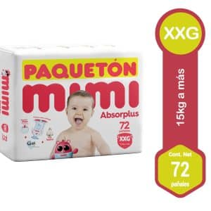 PAÑALES MIMI ABSORPLUS PAQUETON XXG X 72 UNID