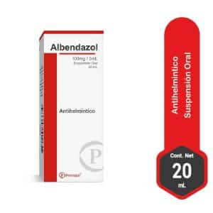 Albendazol 100mg/5mL x 20 mL