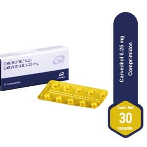 CARDIODIL 6.25MG (CARVEDILOL) X 30 COMP
