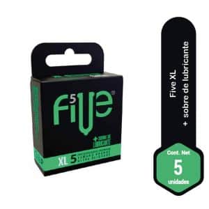 PRESERVATIVO FIVE XL X 5 UND + LUBRICANTE