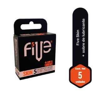 PRESERVATIVO FIVE SKIN X 5 UND + LUBRICANTE
