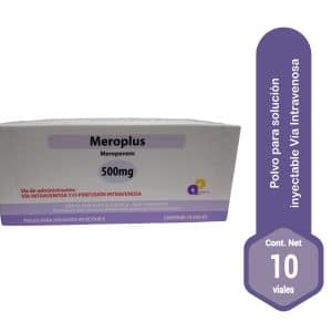 MEROPENEM 500mg (MEROPLUS 500) X 10 VIALES