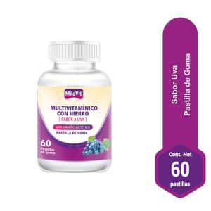 MILAVIT MULTIVITAMINICO CON HIERRO UVA X 60 GOMITAS