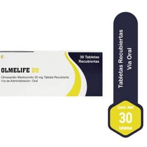 OLMESARTAN MEDOXOMILO 20MG(OLMELIFE 20) X 30 TAB