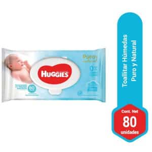 TOALLITAS HUMEDAS HUGGIES PURO/NAT RN X 80 UN