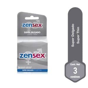 PRESERVATIVOS ZENSEX SUPER DELGADO X 3